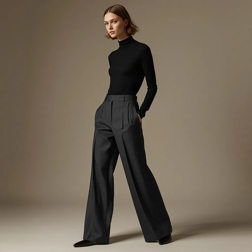 Pantalón wide leg de lana de la nueva colección 2026